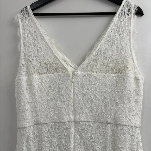 Adrianna Papell Sleeveless Bridal Dress Ivory - Picture 9 of 16